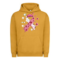Pigment Peanut Butter teeth and flower cancer ribbon Urban Hoodie - AdoDesignShop