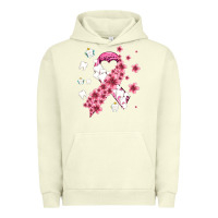 Pigment Pistachio teeth and flower cancer ribbon Urban Hoodie - AdoDesignShop