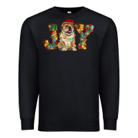 Black bulldog christmas joy Premium Sweatshirt - RanaPortraitStore