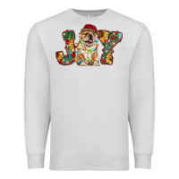 Dove Grey bulldog christmas joy Premium Sweatshirt - RanaPortraitStore