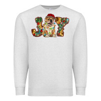 Oatmeal Heather bulldog christmas joy Premium Sweatshirt - RanaPortraitStore