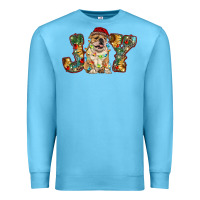 Ocean Blue bulldog christmas joy Premium Sweatshirt - RanaPortraitStore