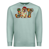 Seafoam bulldog christmas joy Premium Sweatshirt - RanaPortraitStore