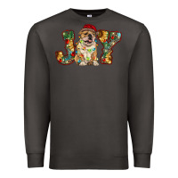 Smoke bulldog christmas joy Premium Sweatshirt - RanaPortraitStore