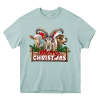Arona Merry Christmas Goats Heavy Core Tee - LillyAllenDesigns