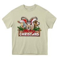 Mossy Merry Christmas Goats Heavy Core Tee - LillyAllenDesigns
