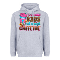 Heather Grey too many kids not enough caffeine Heavyweight Hoodie - Zillion Design Studio