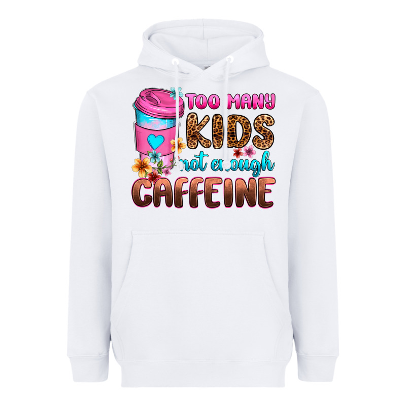 Too Many Kids Not Enough Caffeine Heavyweight Hoodie by Zillion Design Studio | Teevron