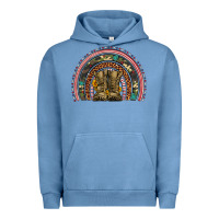 Pigment Pebble Blue soldier boots camouflage leopard gemstone rainbow Urban Hoodie - Artiststas