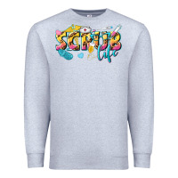 Heather Grey scrub life Premium Sweatshirt - texasbilliewilder