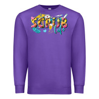 Purple scrub life Premium Sweatshirt - texasbilliewilder