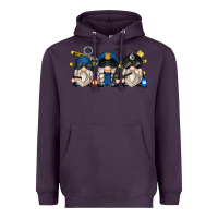 Plum police gnomes Heavyweight Hoodie - Zillion Design Studio