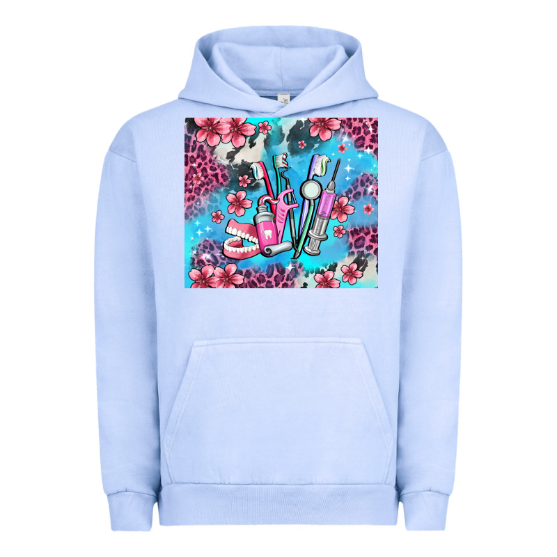 Dentist Element With Flowers Urban Hoodie by AdoDesignShop | Teevron