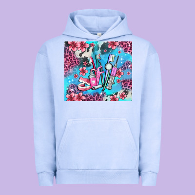 Dentist Element With Flowers Urban Hoodie Designed By Adodesignshop