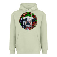 Matcha Baby Cow Christmas Heavyweight Hoodie - RanaPortraitStore
