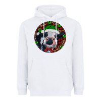 White Baby Cow Christmas Heavyweight Hoodie - RanaPortraitStore