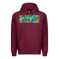 Burgundy skeleton coffee and coffee plants 11 oz Premium Hoodie - Artiststas