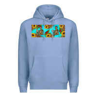 Colony Blue skeleton coffee and coffee plants 11 oz Premium Hoodie - Artiststas