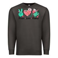 Smoke peace love nurse Premium Sweatshirt - texasbilliewilder
