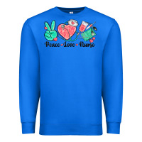 True Royal peace love nurse Premium Sweatshirt - texasbilliewilder