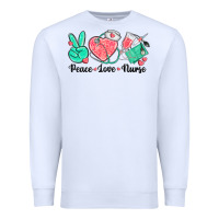 White peace love nurse Premium Sweatshirt - texasbilliewilder