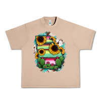Burro Georgia Map Sunflower Cactus Serape Urban Heavy Tee - RanaPortraitStore