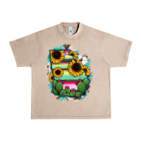 French Oak Georgia Map Sunflower Cactus Serape Urban Heavy Tee - RanaPortraitStore