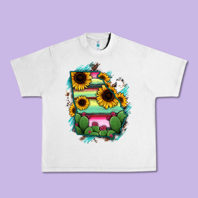 Georgia Map Sunflower Cactus Serape Urban Heavy Tee Designed By Ranaportraitstore