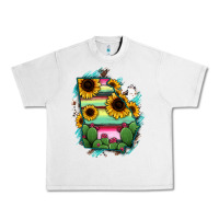 Lunar Rock Georgia Map Sunflower Cactus Serape Urban Heavy Tee - RanaPortraitStore