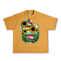 Peanut Butter Georgia Map Sunflower Cactus Serape Urban Heavy Tee - RanaPortraitStore