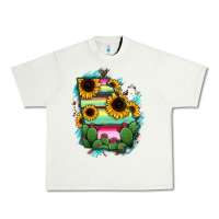 Pistachio Georgia Map Sunflower Cactus Serape Urban Heavy Tee - RanaPortraitStore