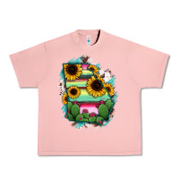 Salmon Georgia Map Sunflower Cactus Serape Urban Heavy Tee - RanaPortraitStore