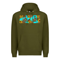 Army Green skeleton coffee and coffee plants 11 oz Premium Hoodie - Artiststas