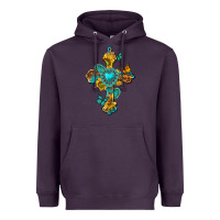 Plum western cross with gemstone and sunflowers Heavyweight Hoodie - texasbilliewilder