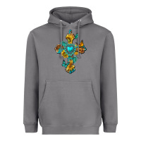 Storm western cross with gemstone and sunflowers Heavyweight Hoodie - texasbilliewilder
