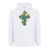 White western cross with gemstone and sunflowers Heavyweight Hoodie - texasbilliewilder