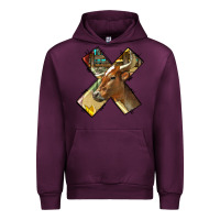 Mauve Wine farm life alphabet lowercase letters x Urban Hoodie - BundleAndBundleShop