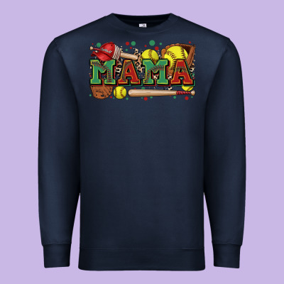 Mama Softball Premium Sweatshirt Designed By Zillion Design Studio