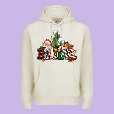 Believe Christmas And Santa Premium Hoodie Designed By Adodesignshop