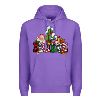 Purple believe christmas and santa Premium Hoodie - AdoDesignShop
