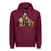 Burgundy believe christmas and santa Premium Hoodie - AdoDesignShop