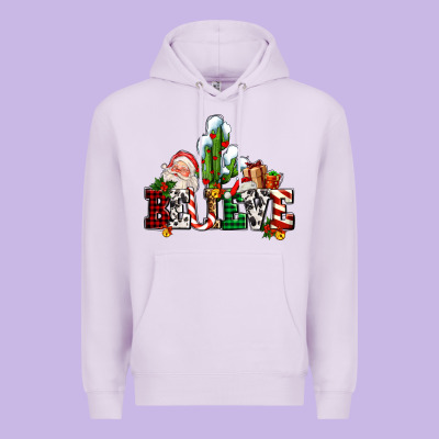 Believe Christmas And Santa Premium Hoodie Designed By Adodesignshop