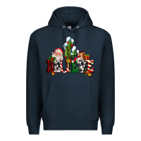 Navy believe christmas and santa Premium Hoodie - AdoDesignShop