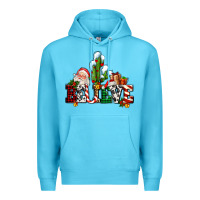 Ocean Blue believe christmas and santa Premium Hoodie - AdoDesignShop