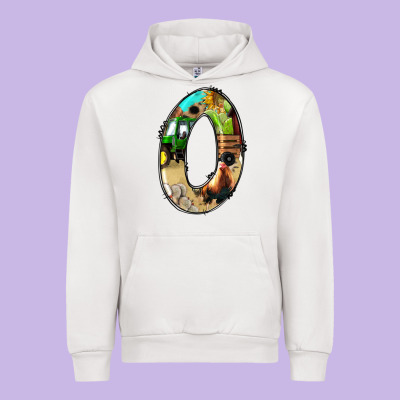 Farm Life Alphabet Numbers 0 Urban Hoodie Designed By Bundleandbundleshop