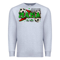 Heather Grey mama soccer Premium Sweatshirt - Zillion Design Studio