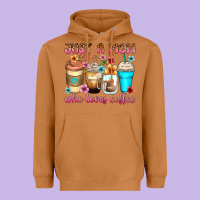Heavyweight Hoodie just a mom who loves coffee