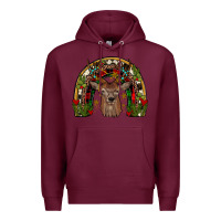 Burgundy deer rainbow Premium Hoodie - JahusDesignShop