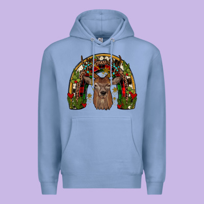 Deer Rainbow Premium Hoodie Designed By Jahusdesignshop