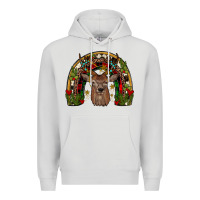 Dove Grey deer rainbow Premium Hoodie - JahusDesignShop